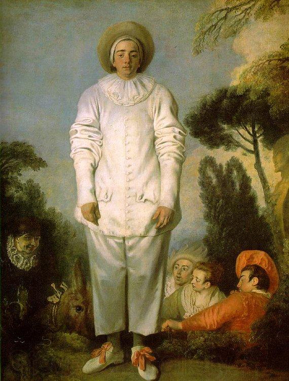 Jean-Antoine Watteau Gilles as Pierrot Norge oil painting art